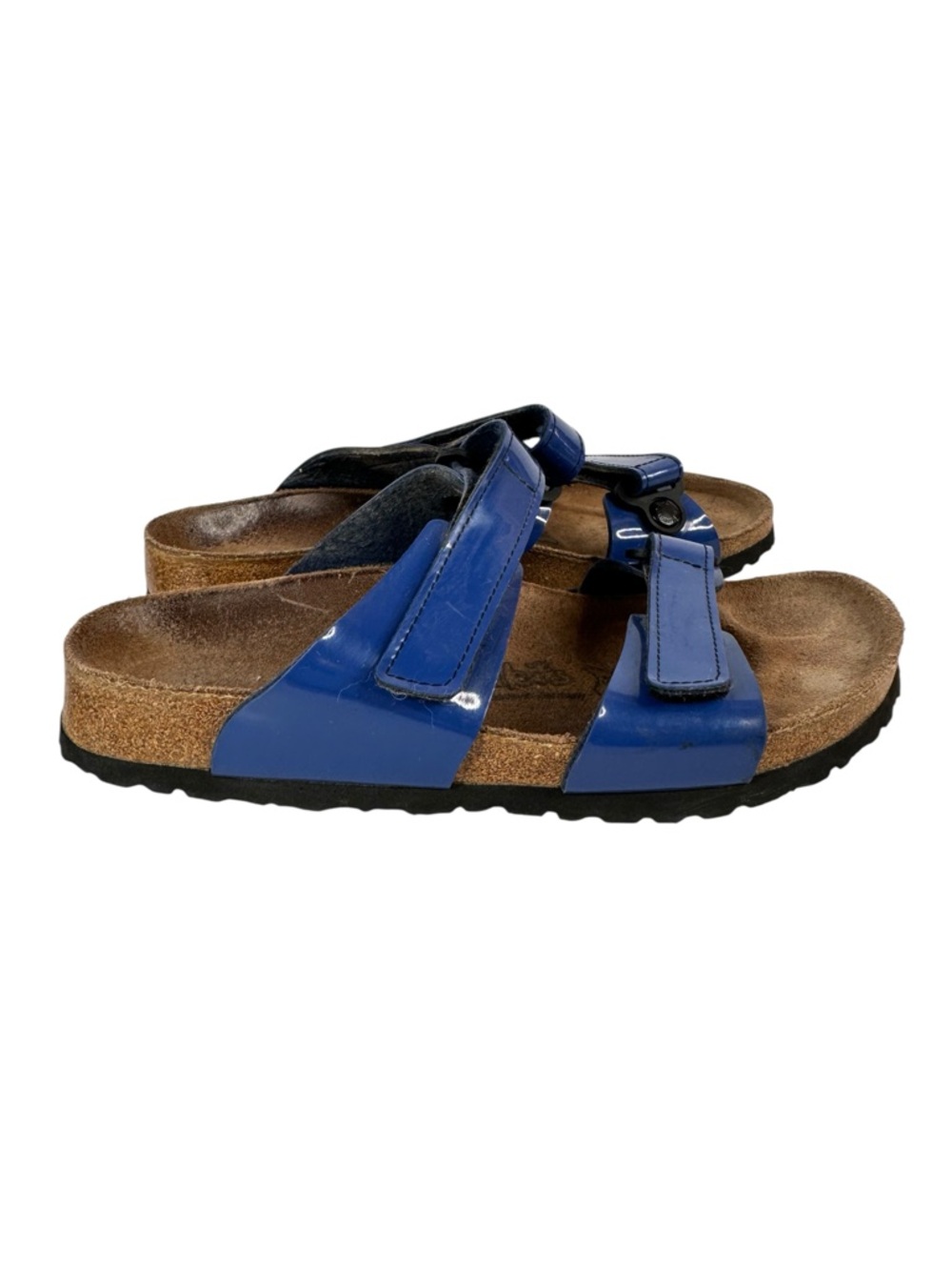 Birki's Birkenstock Madura Blue Birko-Flor Sandals Womens 8 EU 39 Cork